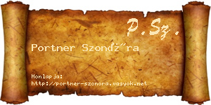 Portner Szonóra névjegykártya